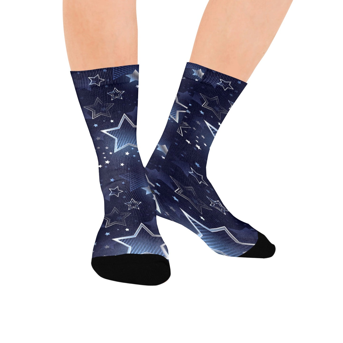 silver stars women's crew socks – Sole Design Studio