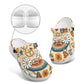 Boho Rainbow and Trippy Mushrooms Women's Height Increasing Clogs