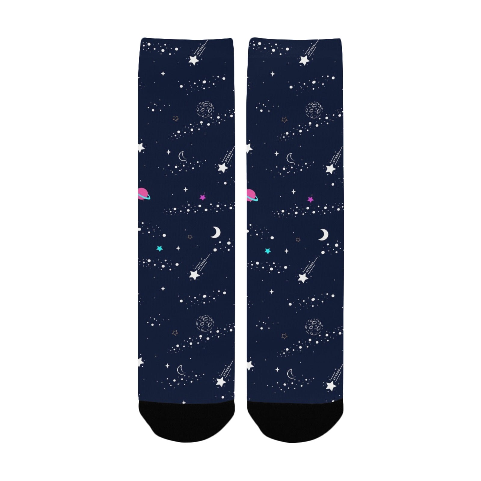planet and star sky women's crew socks – Sole Design Studio