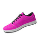 Hot Pink Women's Low Top Vegan Leather Sneakers