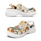 Boho Rainbow and Trippy Mushrooms Women's Height Increasing Clogs