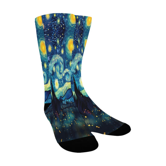 van gogh galaxy star women's crew socks – Sole Design Studio