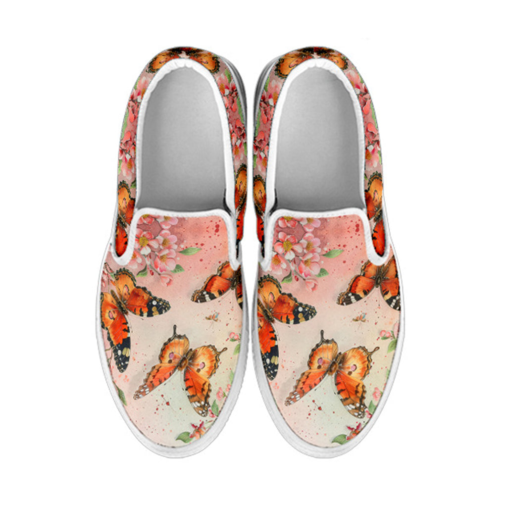 Fluttering Blossoms Women's Slip Ons