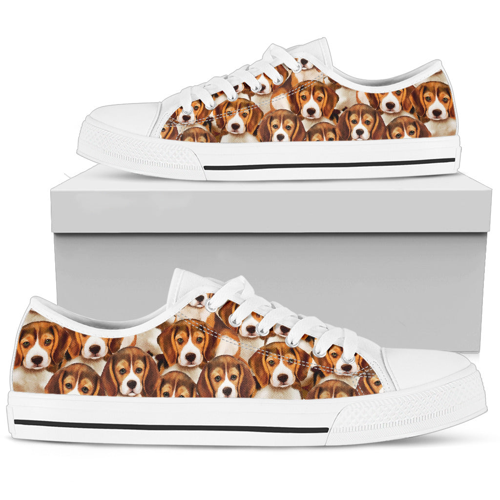 Lovable Beagle Puppy Women's Low Top Sneakers