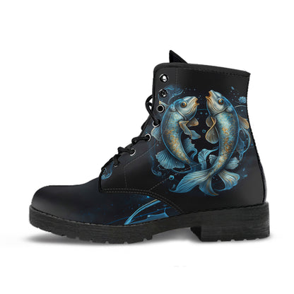 Pisces Zodiac Women's Vegan Leather Boots