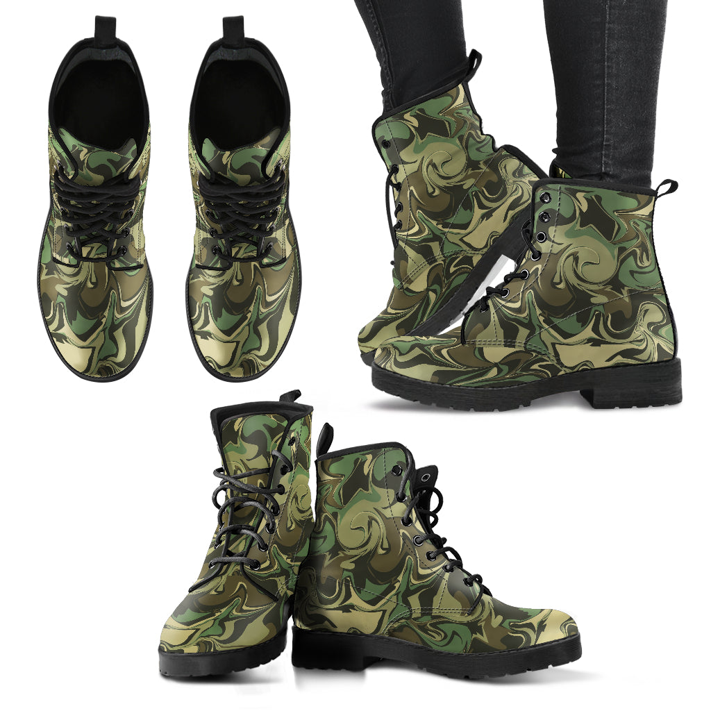 Camo Your Feet Women's Vegan Leather Combat Boots