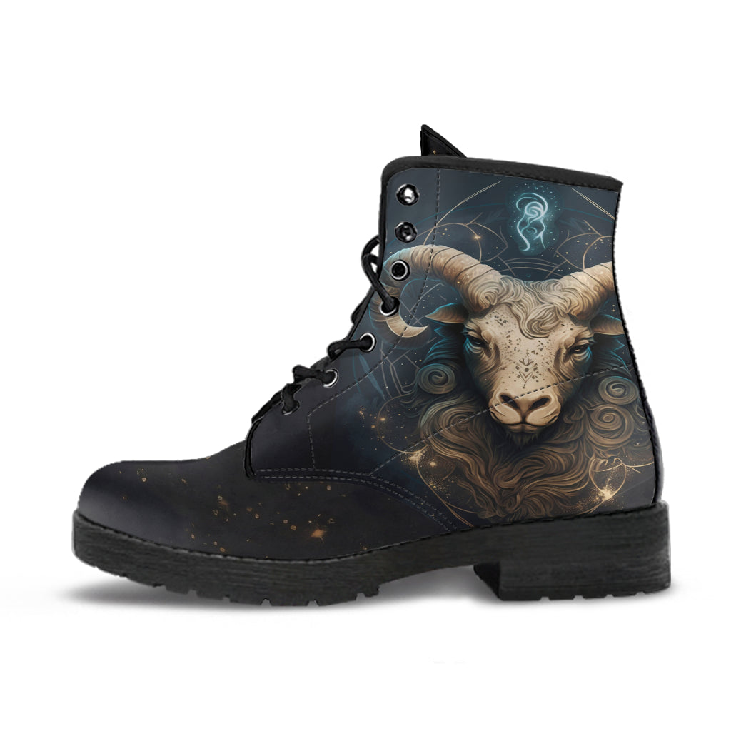 Aries the Ram Vegan Leather Boots