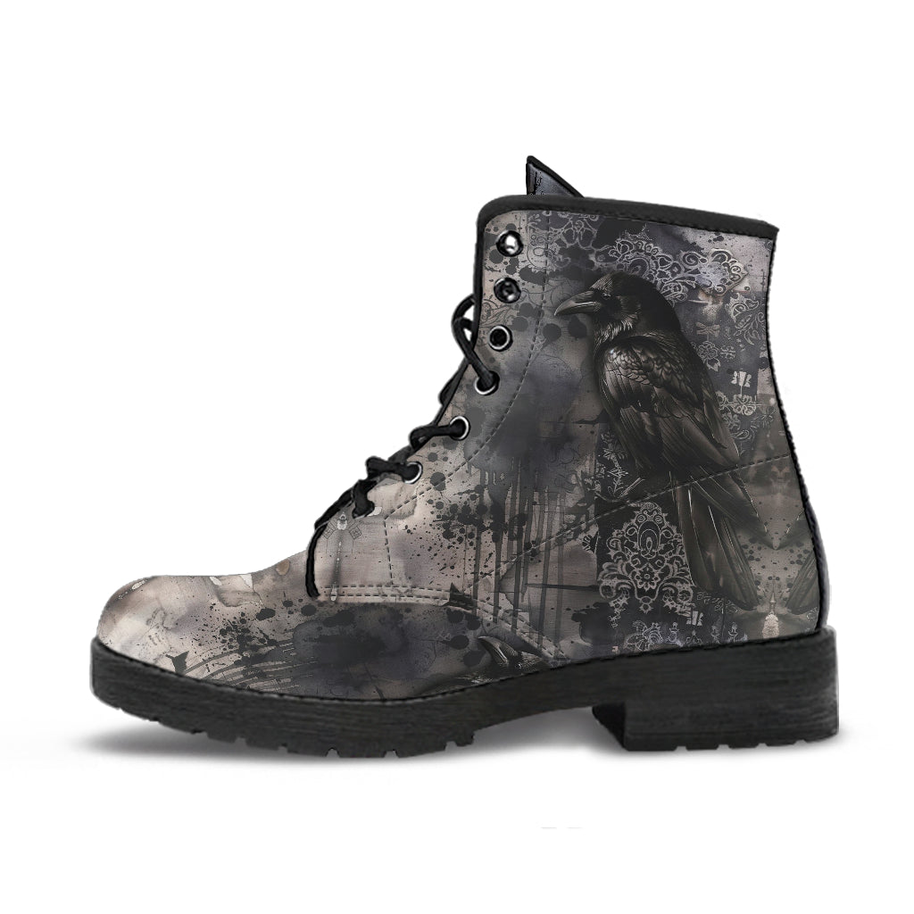 Victorian Gothic Women's Vegan Leather Combat Boots