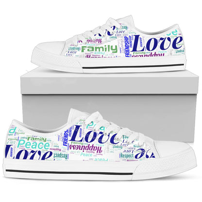 Peace Love Happiness Sneakers