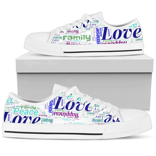 Peace Love Happiness Sneakers