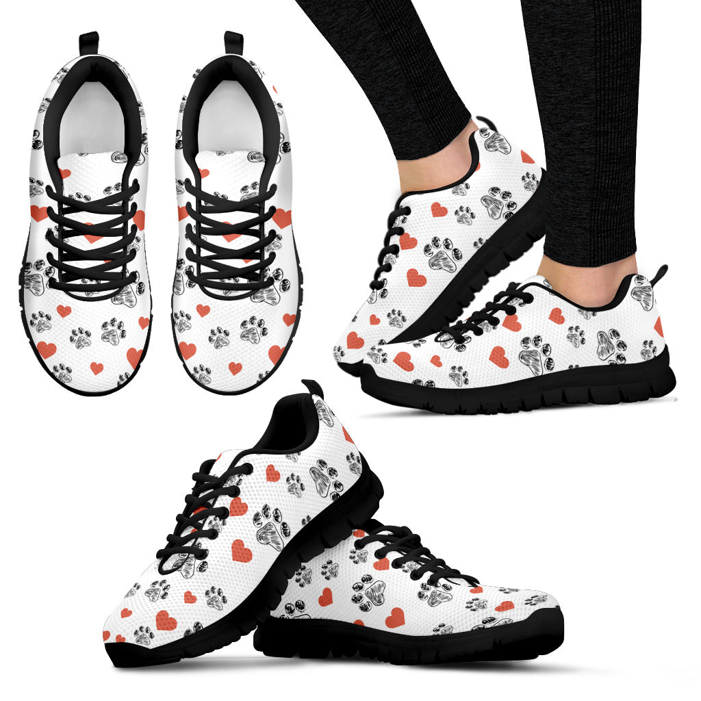 Paw Prints Women Athletic Sneakers