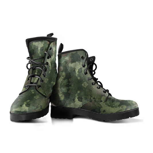 Military Handcrafted Women's Women's Vegan Leather Combat Boots