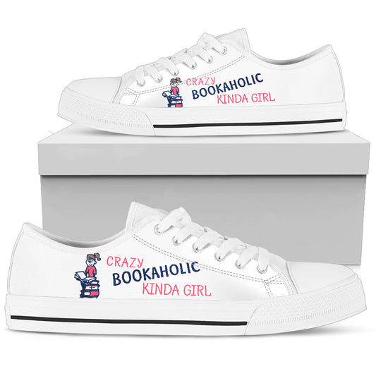 Crazy Bookaholic Kinda Girl Women's Low Top Shoe