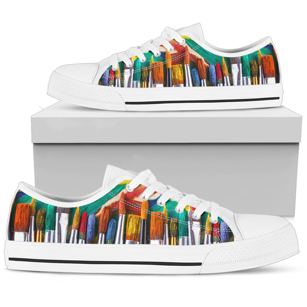 Art Brushes Women's Low Top Sneakers