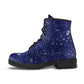 Twinkle Twinkle Little Star - Midnight Blue Women's Vegan Leather Combat Boots QUICK SHIP!!
