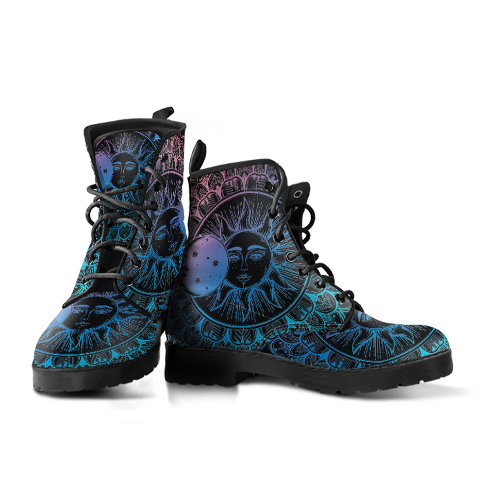 Mandala Sun Moon Women's Women's Vegan Leather Boots