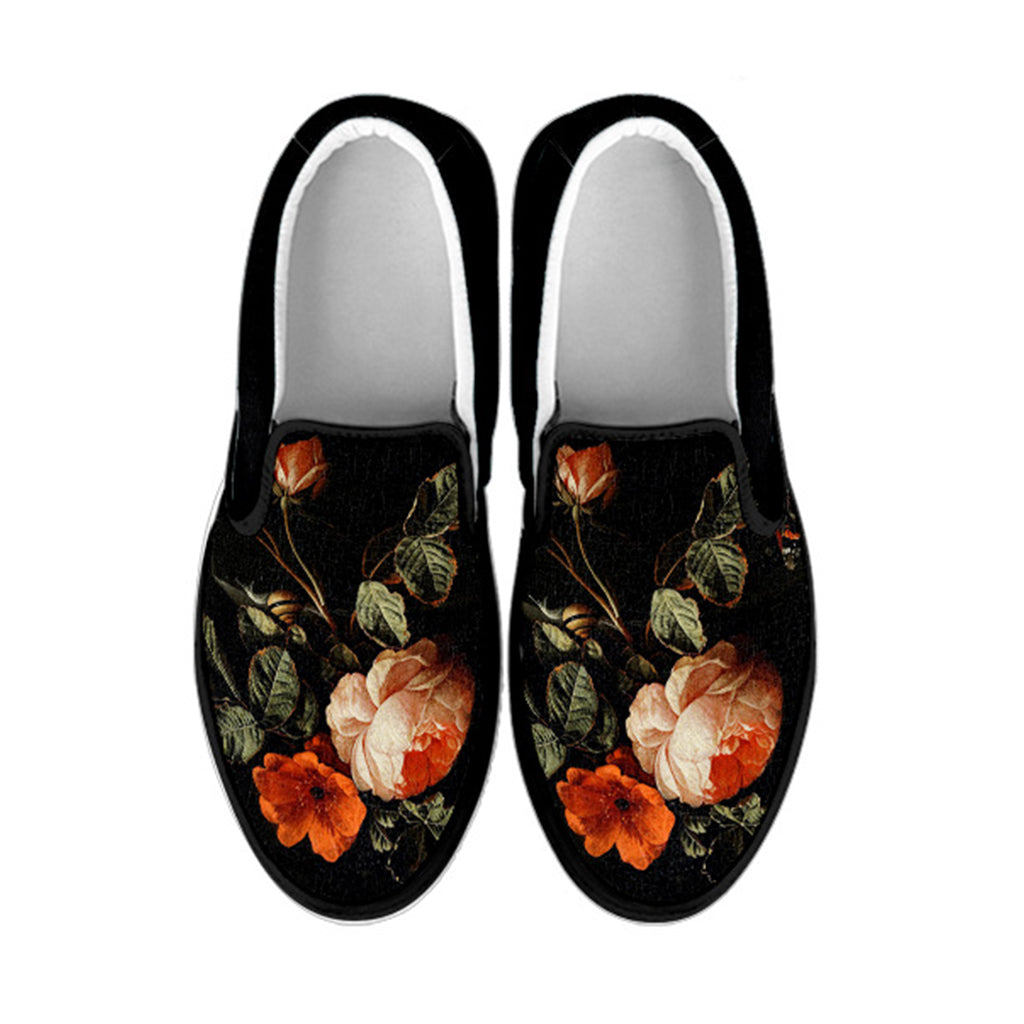 Still Life with Roses Women's Slip Ons