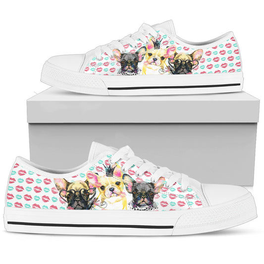 French Bulldog Women's Low Top Shoe Sneakers