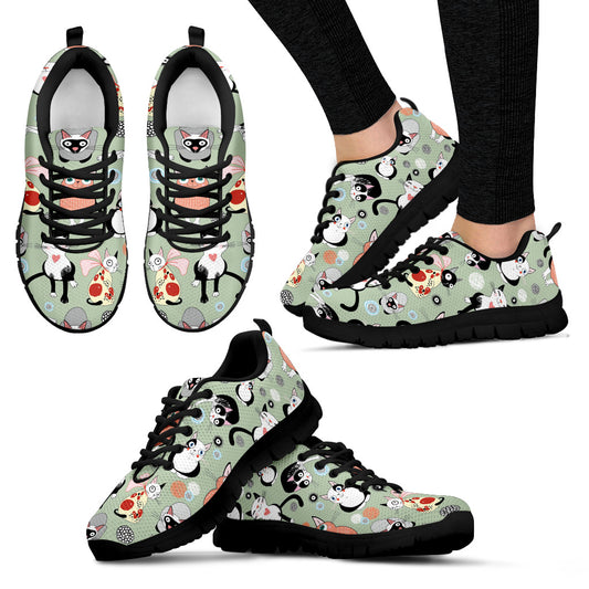 Sweet Happy Cats Women's Athletic Sneakers