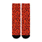 red animal print women's crew socks – Sole Design Studio