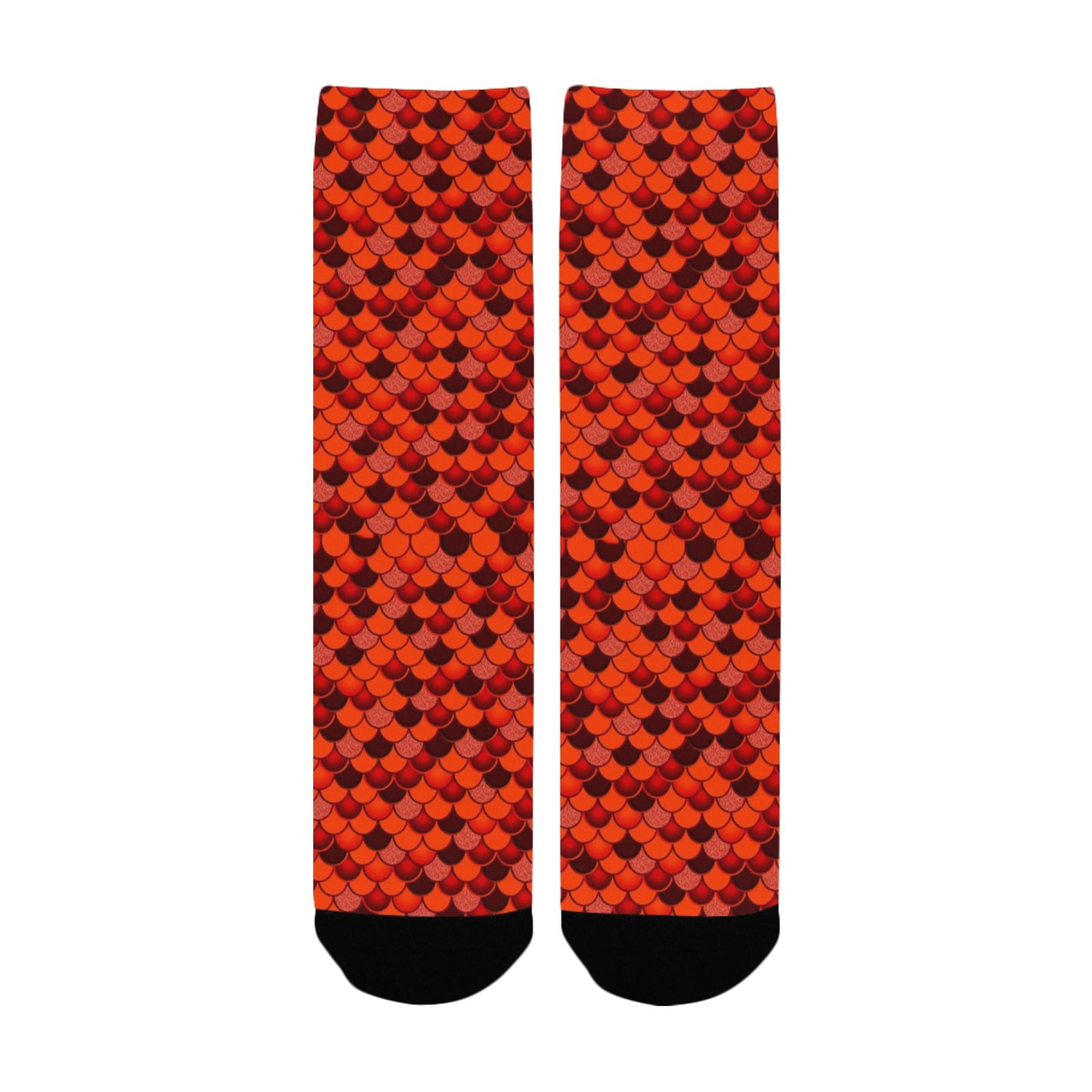 red animal print women's crew socks – Sole Design Studio