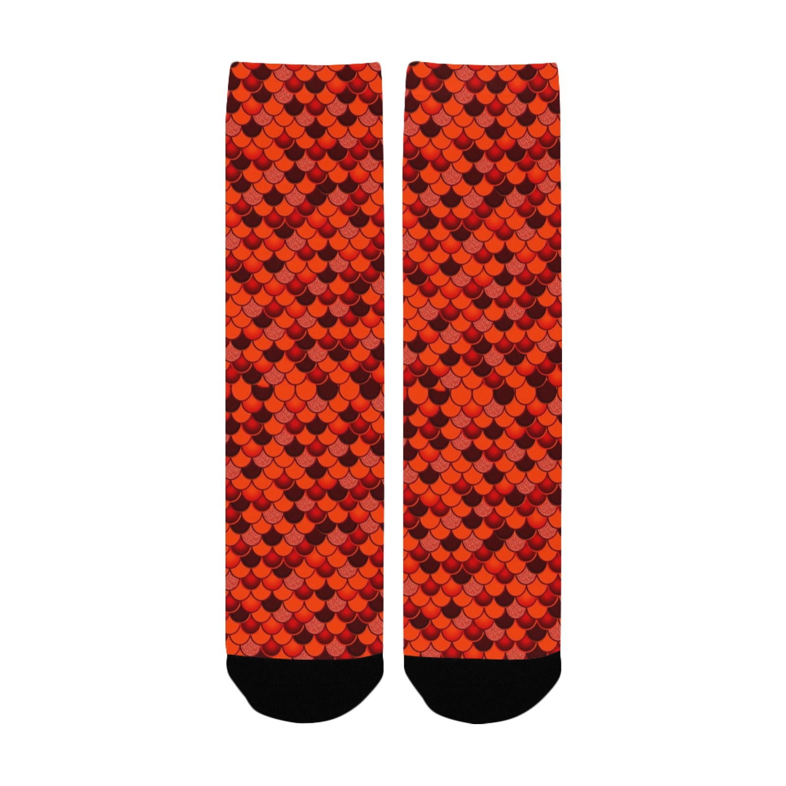 red animal print women's crew socks – Sole Design Studio