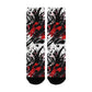 red and black ink splatter women's crew socks – Sole Design Studio