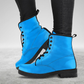 Baby Blue Sky Women's Vegan Leather Combat Boots