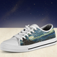 Starry Night by Vincent Van Gogh Women's Low Top Sneakers