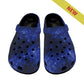 Blue Galaxy Women's Clogs Style Black Sole