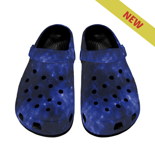 Blue Galaxy Women's Clogs Style Black Sole