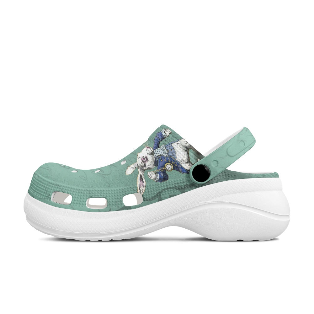 Alice in Wonderland Women's Height Increasing Clogs