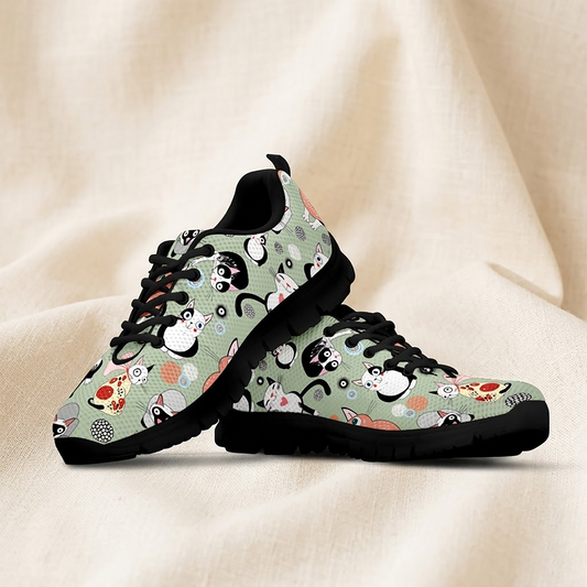 Sweet Happy Cats Women's Athletic Sneakers
