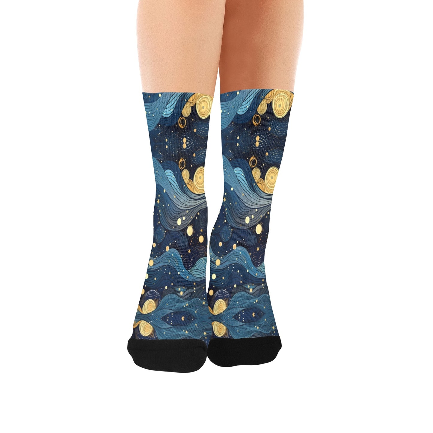 starry night galaxy women's crew socks – Sole Design Studio