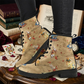 Alice in Wonderland #11 Women's Leather Combat Boots