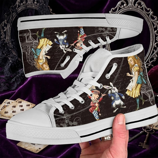 Alice in Wonderland High Top Sneakers