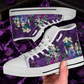 Alice in Wonderland Purple High Top Sneakers