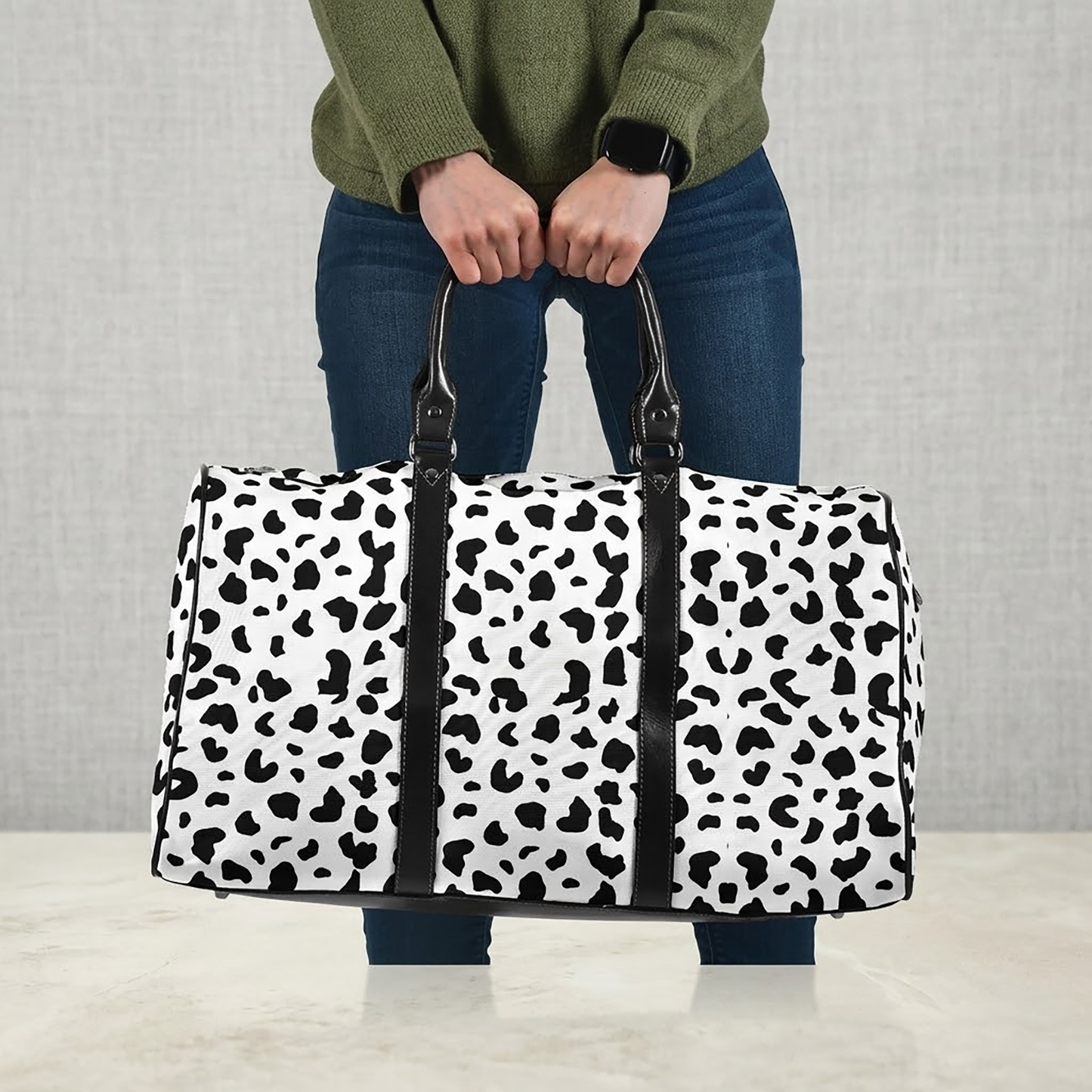 White Leopard Women's Travel Bag