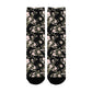 Black Floral Pattern Socks - Custom Socks for Women Made in USA