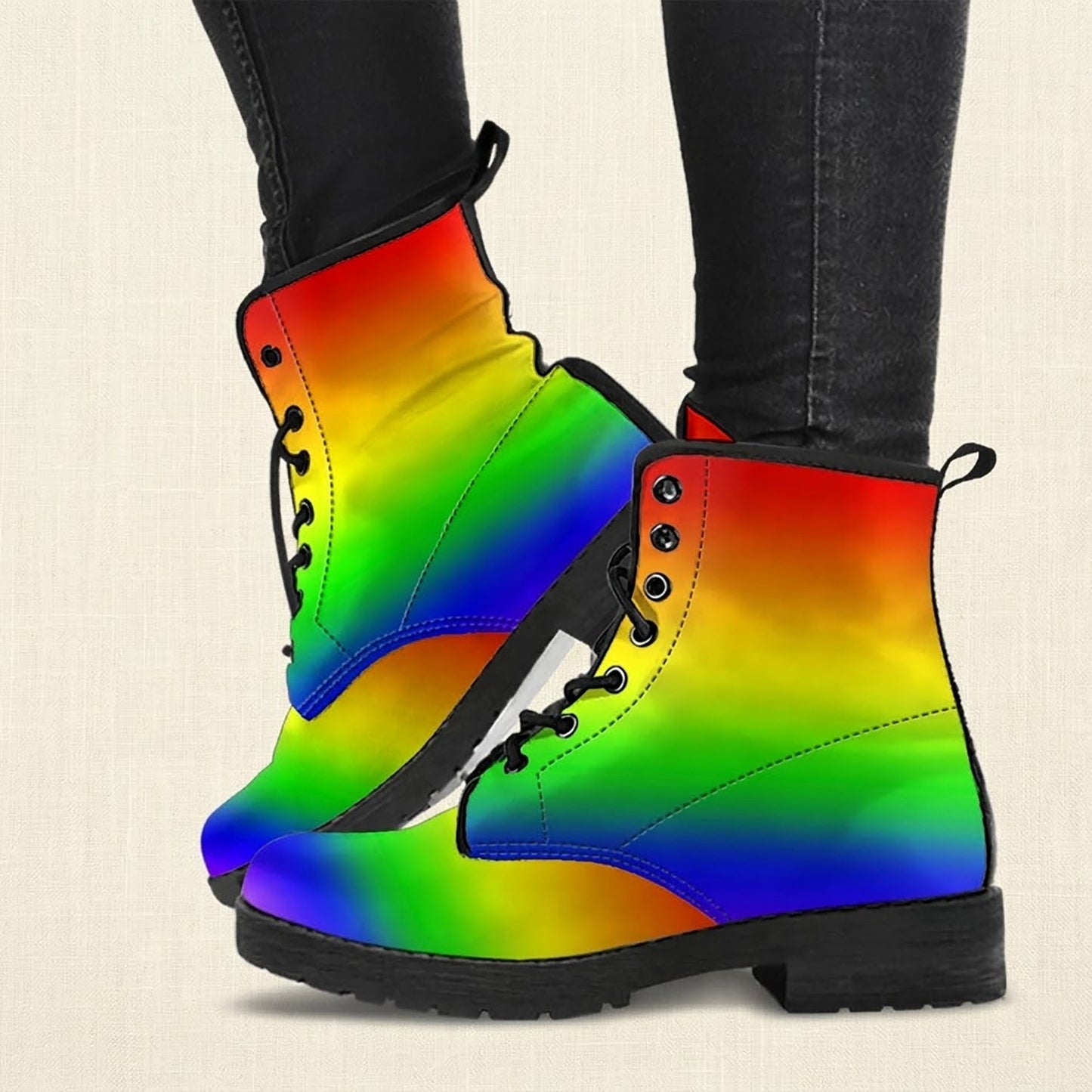 Rainbow Women's Vegan Leather Boots