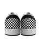 Black and White Checkerboard Women's Vegan Leather Sneakers