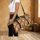 60s Inspired Retro Floral Duffle Bag