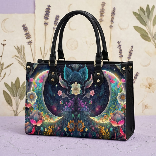 Sleepy Fantasy Garden Women's Vegan Leather Handbag