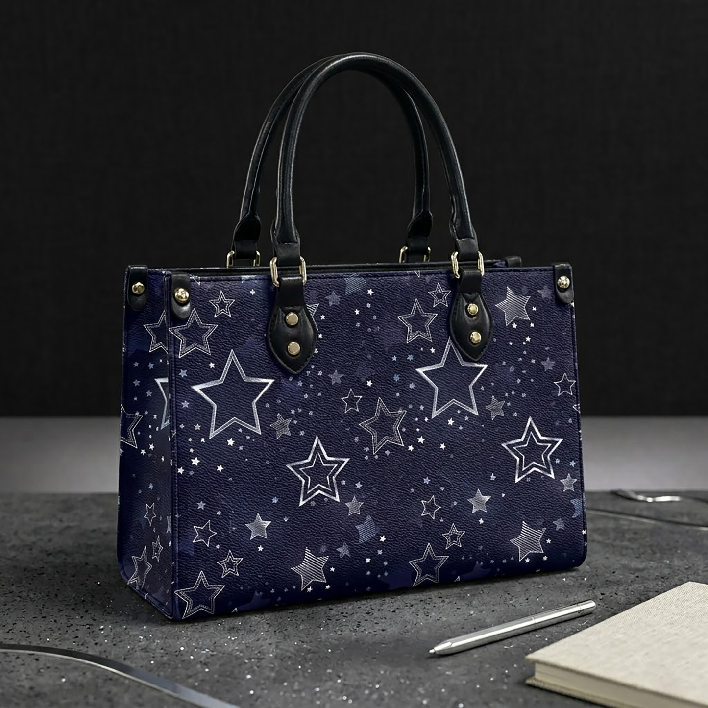 Silver Stars Women's Women's Vegan Leather Handbag