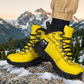 Black and White Cat on Yellow Women's Alpine Boots READY TO SHIP