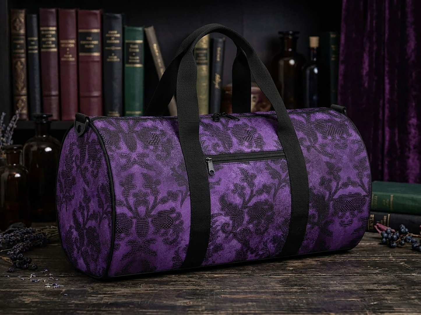 Purple Gothic Women's Travel Bag