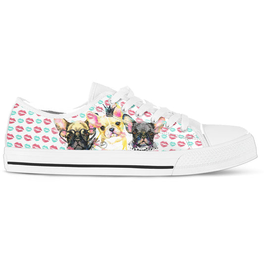 French Bulldog Women's Low Top Shoe Sneakers