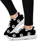 Women's Black Paw Athletic Sneakers