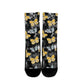 Butterflies in Grey and Yellow Women's Crew Socks