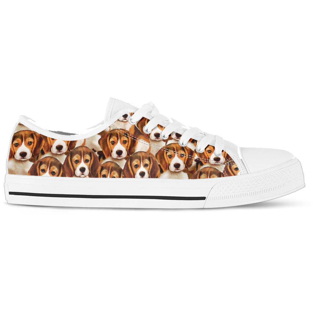 Lovable Beagle Puppy Women's Low Top Sneakers